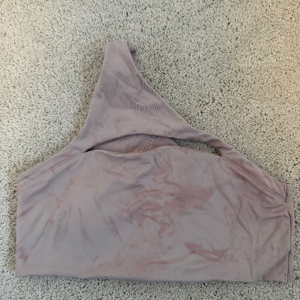 Alphalete | Asymmetrical Sports Bra | Women’s Medium | Light Pink/Dusty Rose